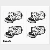 Kitty Katten Antidepressiva Rechthoekige Sticker (Vel)