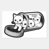 Kitty Katten Antidepressiva Rechthoekige Sticker (Voorkant)