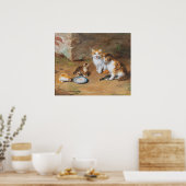 Kitty Katten en Melk Poster (Keuken)