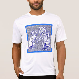 Kitty Katten in Blauw van Louis Wain T-shirt