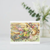 Kitty Katten in een supermarkt, Katten in kleding Briefkaart (Staand voorkant)