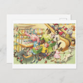 Kitty Katten in een supermarkt, Katten in kleding Briefkaart (Voorkant / Achterkant)