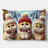 Kitty katten in feestelijke kerstdecor en sneeuw etui (Achterkant)