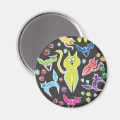 Kitty Katten Magnet (Voorkant / Achterkant)