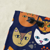 Kitty katten patroon kat persoon strandlaken (In situ)