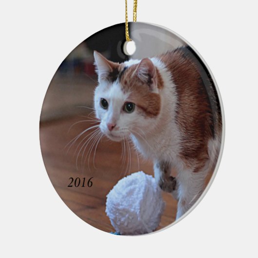 Kitty Keramisch Ornament (Links)
