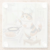 Kitty Keuken, Calico, Glas Onderzetter (Achterkant)