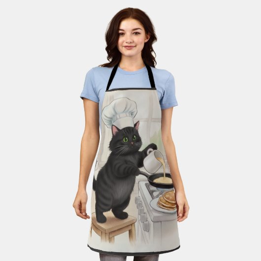 KItty Kichen Black Cat, Apron Schort (Gedragen)