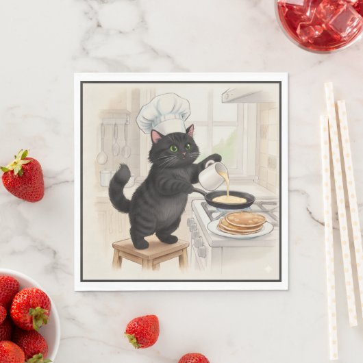 KItty Kichen Black Cat, Napkins Servet (Insitu)