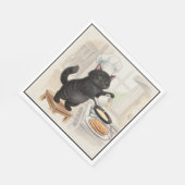 KItty Kichen Black Cat, Napkins Servet (Hoek)