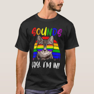 Kitty Lgbt Pride Regenboog Geluiden Gay Ik Ben In  T-shirt