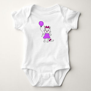Kitty met ballon baby top