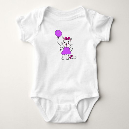 Kitty met ballon baby top (Voorkant)