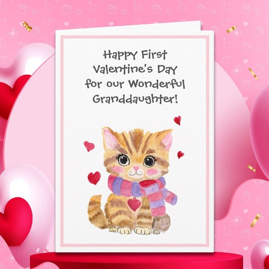 Kitty Met Hartjes Valentijnsdag Raadsel Kaart