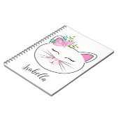 Kitty Met Roze Vlinder Persoonlijk Notitieboek (Linkerzijde)