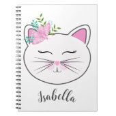 Kitty Met Roze Vlinder Persoonlijk Notitieboek (Voorkant)