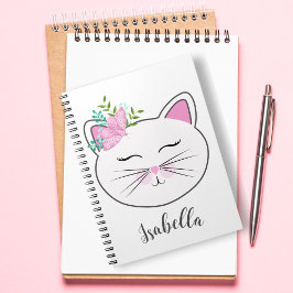 Kitty Met Roze Vlinder Persoonlijk Notitieboek