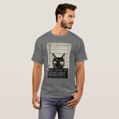 Kitty Mugshot Feline Cat Criminal Jail Prison Arre T-shirt (Voorkant volledig)