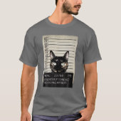 Kitty Mugshot Feline Cat Criminal Jail Prison Arre T-shirt (Voorkant)