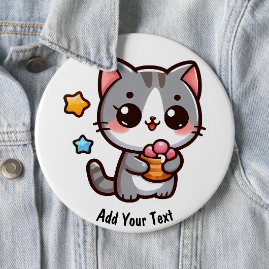 Kitty Ronde Button 6,0 Cm (In situ)