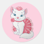 Kitty Ronde Sticker (Voorkant)