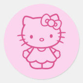 Kitty Ronde Sticker (Voorkant)