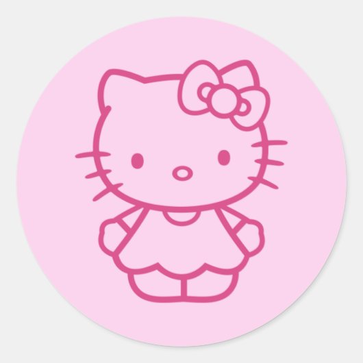 Kitty Ronde Sticker (Voorkant)