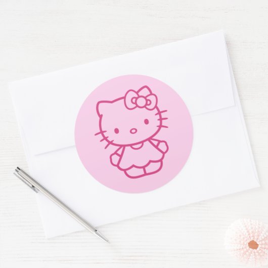Kitty Ronde Sticker (Envelop)