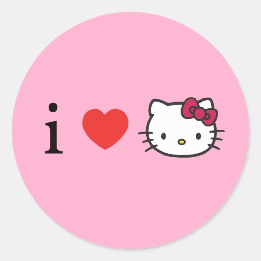 Kitty Ronde Sticker (Voorkant)