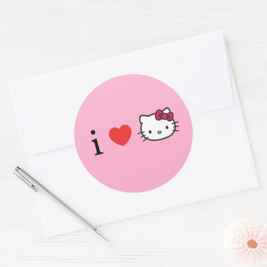 Kitty Ronde Sticker (Envelop)