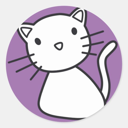 kitty ronde sticker (Voorkant)