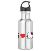 Kitty Roodvrijstalen Waterfles (Voorkant)