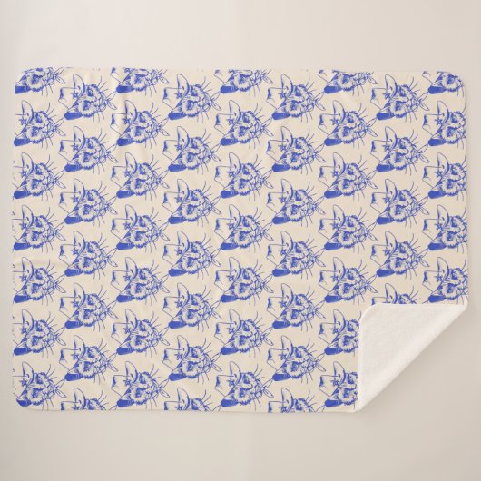 Kitty Sherpa Blanket Deken (Voorkant (horizontaal))