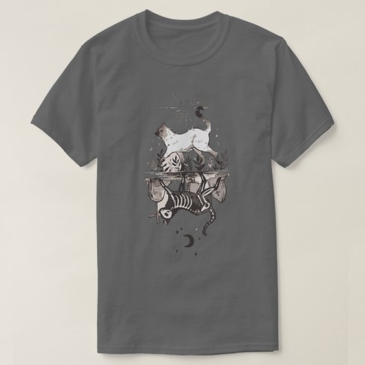 Kitty Skeleton Halloween T-shirt (Design voorkant)