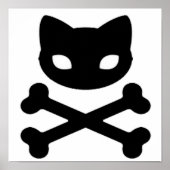 Kitty Skull and Crossbones Poster (Voorkant)