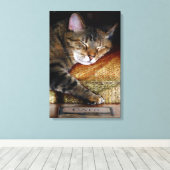 Kitty Slaap Boek Canvas Afdruk (Insitu (Houten vloer))
