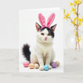 Kitty Springtime Fun Pet Kaart (Gele Bloem)