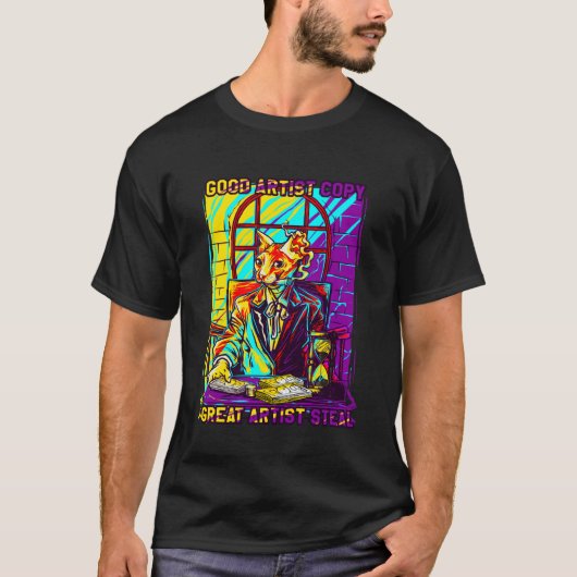 Kitty Thug Gansta Kitten Grappige kat Gangsters T-shirt (Voorkant)