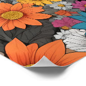 Kitty tussen de bloemen poster (Hoek)