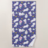 Kitty Unicorns strandhanddoek Strandlaken (Voorkant)