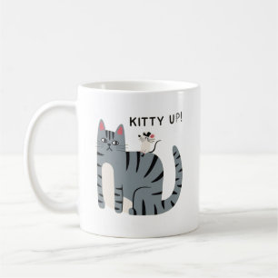 Kitty Up Grappige Kattenmok Cute Cartoon Kattendes Koffiemok