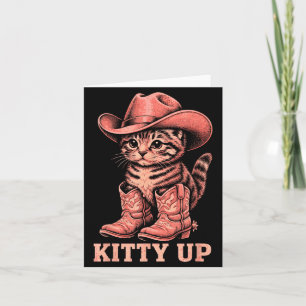 Kitty Up Vintage Western Country Music Grappig Kaart