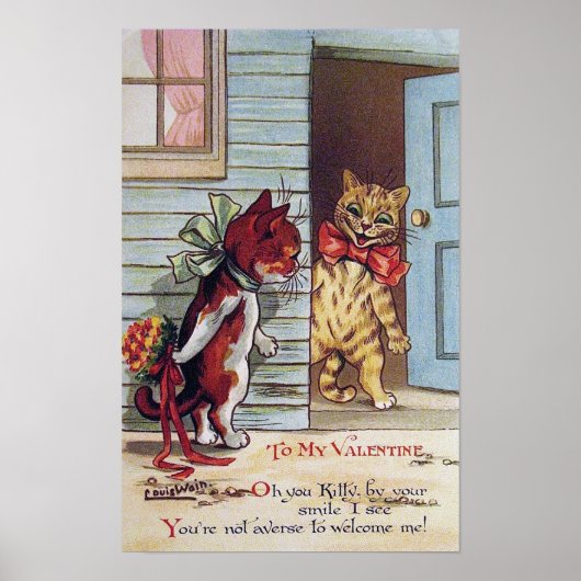 Kitty Valentine, Louis Wain Poster (Voorkant)