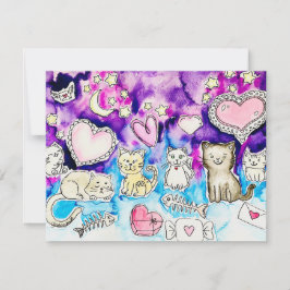 Kitty Valentine Notitiekaartje
