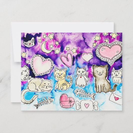 Kitty Valentine Notitiekaartje (Voorkant)