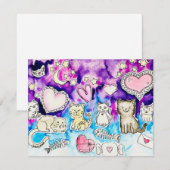 Kitty Valentine Notitiekaartje (Voorkant / Achterkant)