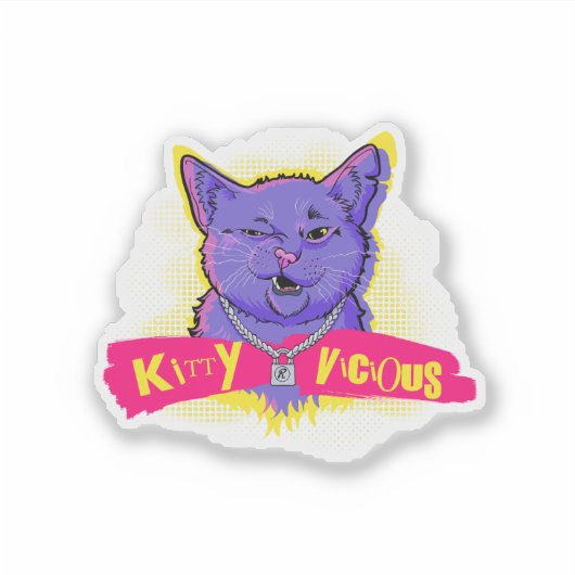 Kitty Vicious  Sticker (Voorkant)