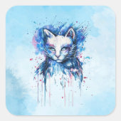 Kitty Vierkante Sticker (Voorkant)