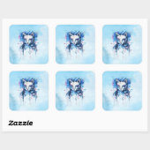 Kitty Vierkante Sticker (Vel)