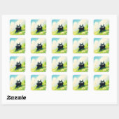 Kitty Vreedzaam Weiland Vierkante Sticker (Vel)
